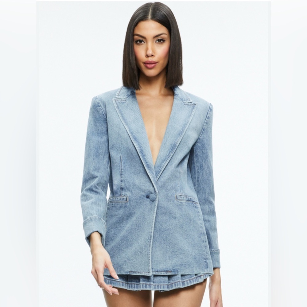 Alice + Olivia JUSTINE ROLLED CUFF BLAZER 12
